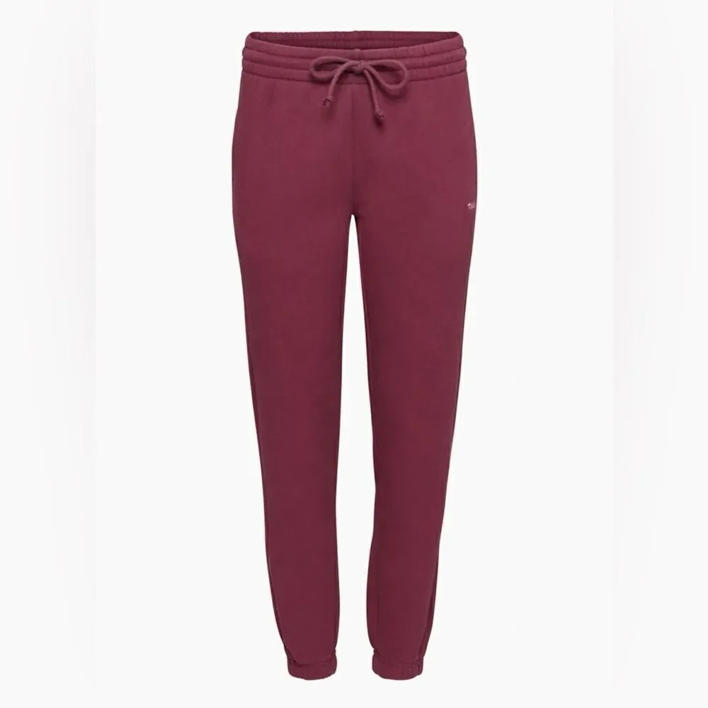 Tna NEW COZY FLEECE | PERFECT BOYFRIEND SWEATPANT | SPICED BURGUNDY